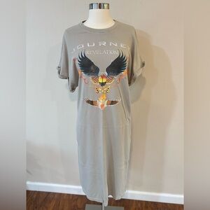 Daydreamer Soft Gray T-Shirt Dress
